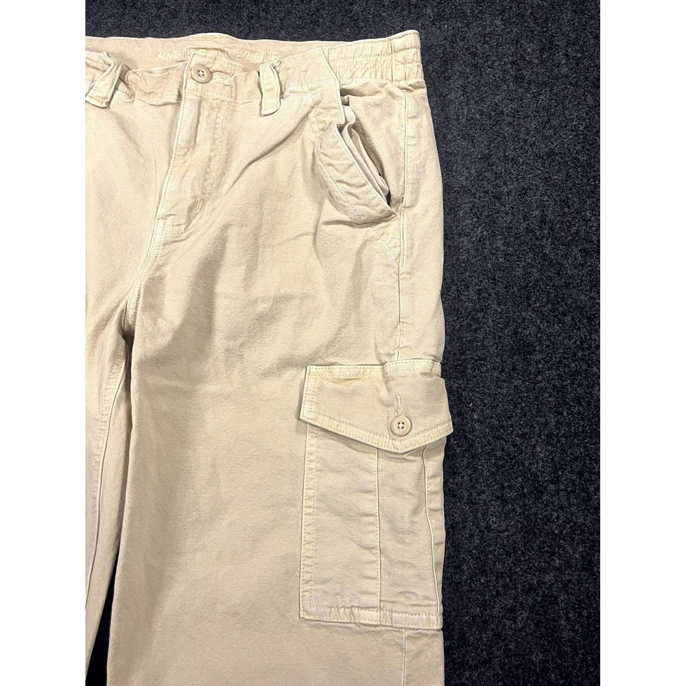 American Eagle Outfitters Cargo Pants Women 12 Khaki Straight Leg Utility Hiking - Picture 4 of 14